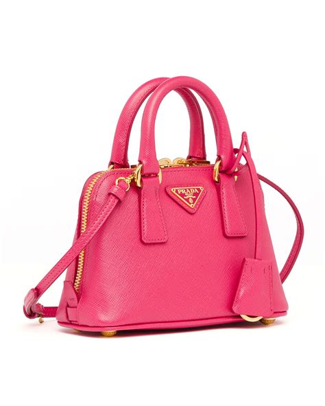 prada cow leather pink handbag|genuine leather prada bags.